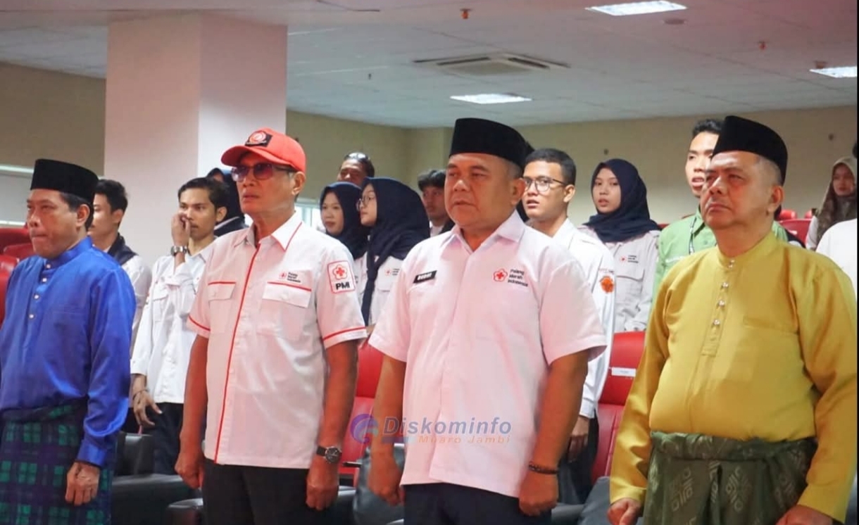 Sekda Muaro Jambi Hadiri Sekaligus Jadi Pemateri Pelantikan PMI UIN STS Jambi