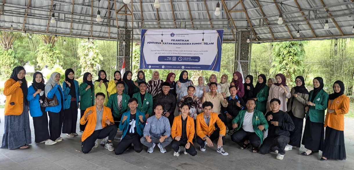 Ketua DPRD Muaro Jambi Aidi Hatta Hadiri Pelantikan Pengurus Mahasiswa Sungai Gelam