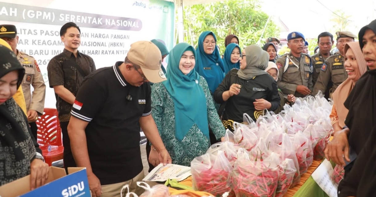 Bupati Tanjab Barat Hadiri Gerakan Pangan Murah Serentak Nasional Jelang HBKN 2026