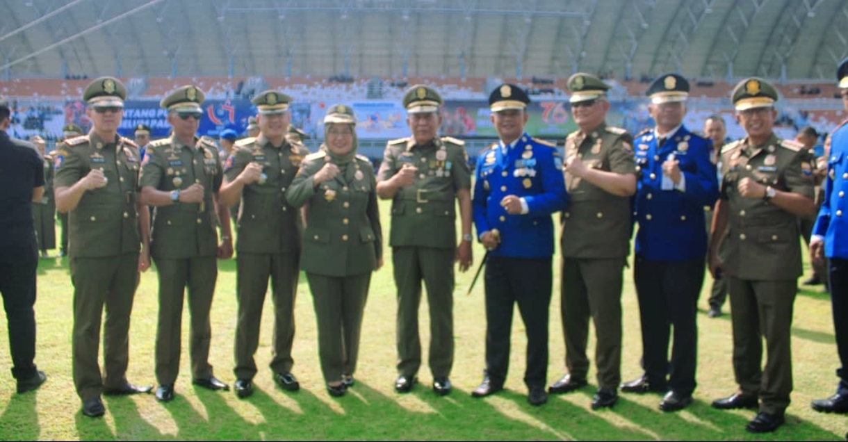 Wakil Gubernur Jambi Hadiri Upacara HUT Satpol PP, HUT Damkar dan HUT Satlinmas di Kota Palembang