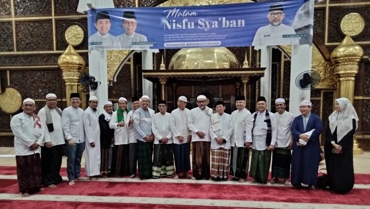 Pemprov Jambi Gelar Malam Nisfu Sya’ban dan Sambut Kedatangan Bulan Suci Ramadhan 1447 Hijriah/2026 Masehi