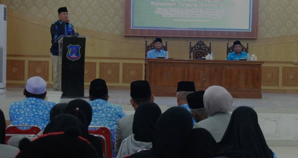 Wabup Katamso Sambut Kafilah Tanjab Barat: Raih Peringkat III MTQ Provinsi Jambi 2025