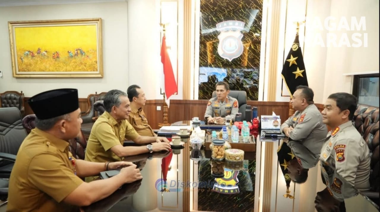 Terima Kunjungan Kerja Ke Polda Jambi, Bupati Muaro Jambi Beserta Rombongan di Sambut Hangat Kapolda